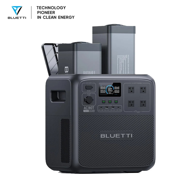 BLUETTI AC180T 1800W 1433Wh Portable Power Station 11.4hrs Uses for Drone