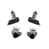 4pc drone arm shaft axis parts, black plastic bases with metal pins