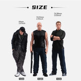 3pcs  1/24 Racing driver Paul Walker Men Scene Miniatures Figure Doll Model Toy