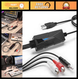 USB Audio Capture Card - Convert Analog Cassette to Digital MP3, 3.5mm/RCA, PC/M