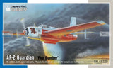 1:48 scale AF-2 Guardian Fire Bomber model kit by Special Hobby, red aircraft illustration
