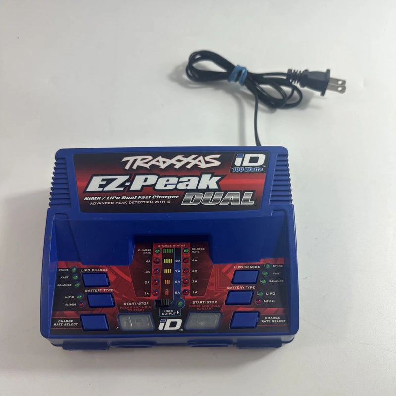 Traxxas EZ-Peak Dual MC-100D Blue 100W RC Multi-Chemistry Battery Charger Battery