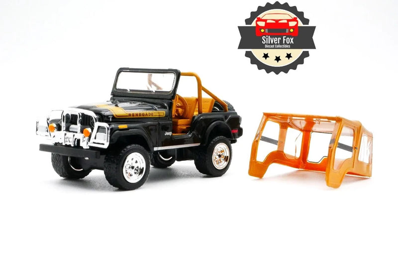 1976 JEEP CJ-5 RENEGADE 4X4 BLACK 1:64 SCALE DIECAST COLLECTOR MODEL CAR