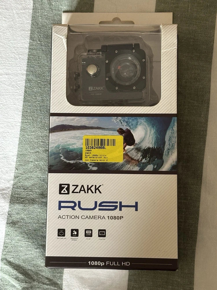 Rush Action Camera 1080p Full HD, Wearable with Accessorises Included