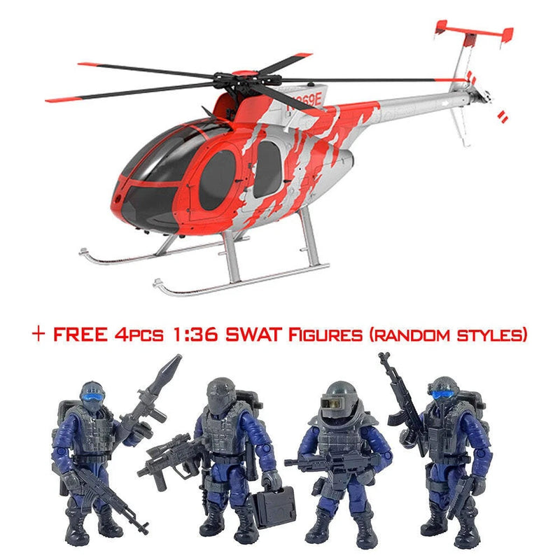 Yu Xiang F119S MD500 Scale GPS Helicopter - Red/Silver