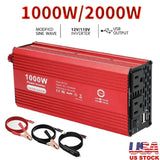 1000W Car Power Inverter DC 12V to AC 110V Converter Adapter Charger Outlet