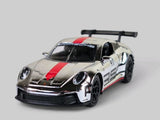 PORSCHE 911 GT3 CUP 992 Diorama Collectible DieCast Model Car 1:64 Chrome LOOSE