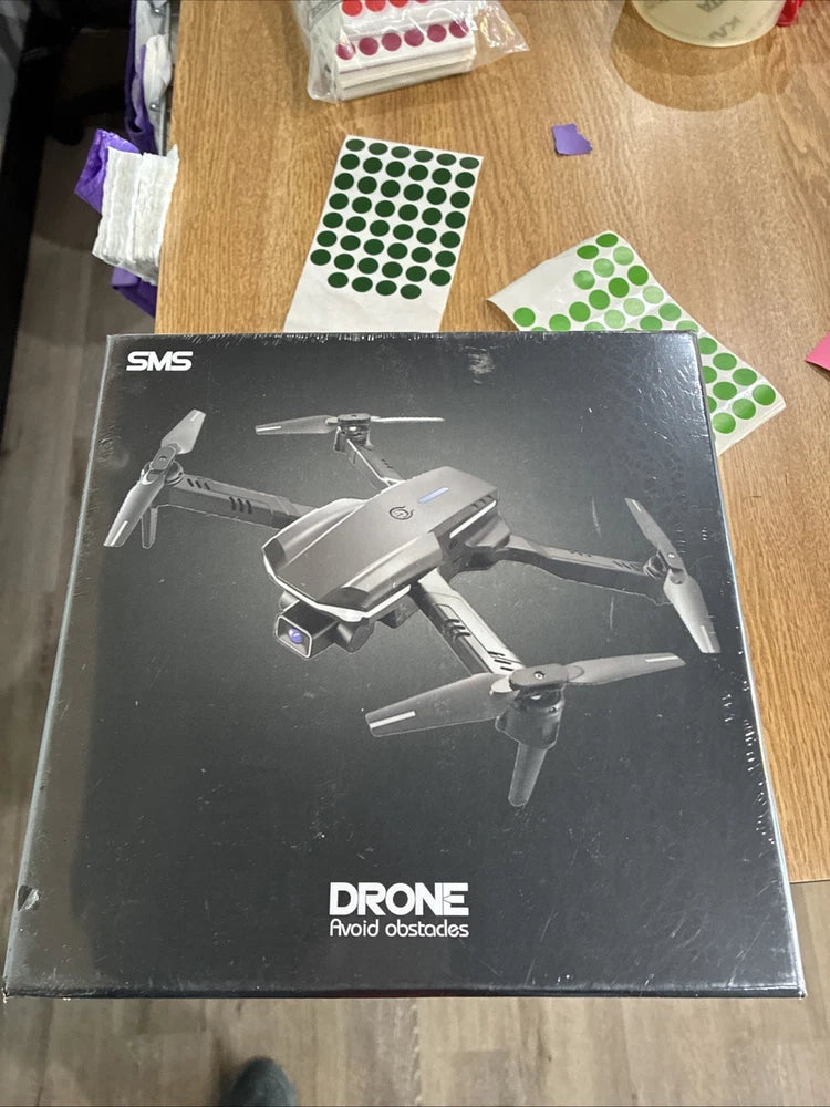 SMS foldable obstacle-avoidance drone box with 4K HD camera branding