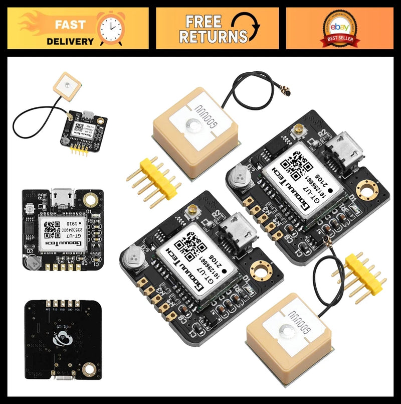 2Pack NEO-6M GPS Module for Arduino & Drone, High Sensitivity Navigation Receive