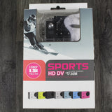 Waterproof sports action camera DVR in retail box with clear housing window
