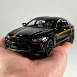 1:32 BMW M8 Diecast Model Car ¨C Sound Light Pull-Back Alloy Supercar Toy Gift
