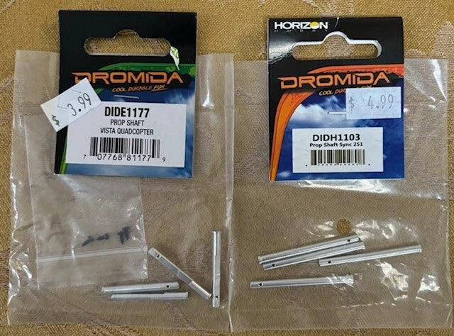 Prop shaft set for Vista quadcopter, includes two sealed packs and metal shafts