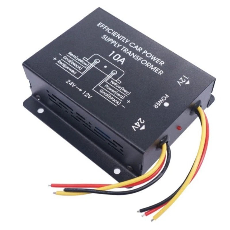24V to 12V DC Power Converter with Memory for Car Audio System 10A-30A