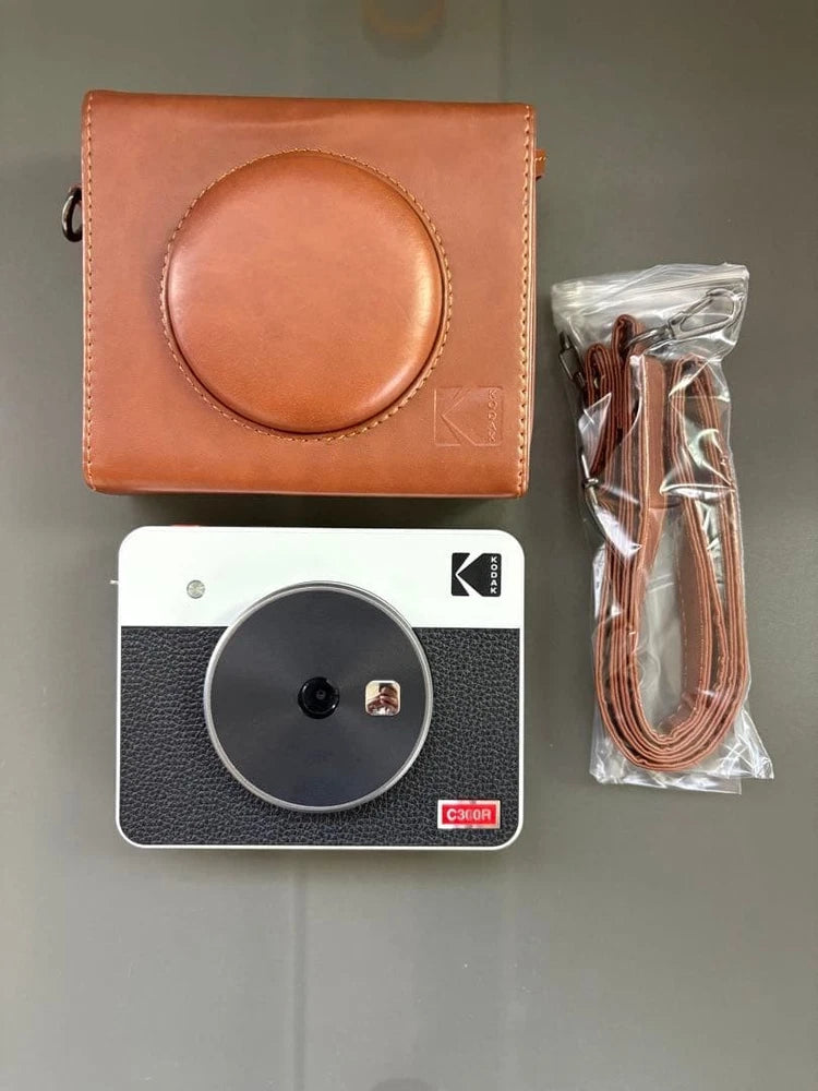 Kodak Mini Shot 3 Instant Camera Black White Tested with Case Included