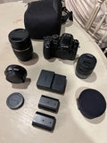Panasonic Lumix GH4 w/ Metabones, Lumix 14-45mm, Tamron 17-50mm, Bag