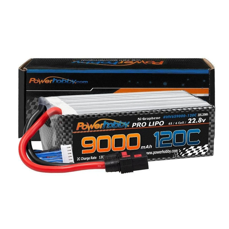 6S 9000mAh 120C QS8 8AWG Graphene HV Lipo Battery Powerhobby PHB6S9000120QS8 Battery