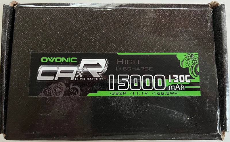 2X OVONIC 11.1V 130C 15000mAh 3S Lipo Battery EC5 connector