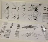 Lot of 9 Cox Hobbies Black & White RC Airplanes Photographs - Set D