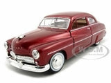 1949 MERCURY RED 1/24 DIECAST MODEL CAR BY MOTORMAX 73225