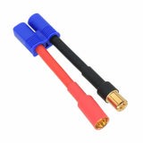 HXT 6.5mm Male-/Female+ to EC3 Male Cable 12AWG 5CM Wire for RC Battery FPV