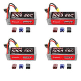 Venom 50C 4S 5000mAh 14.8V Hard Case RC LiPo Battery ROAR with UNI Plug x4 Packs