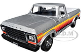 1979 FORD F-150 CUSTOM PICKUP SILVER 1/24 DIECAST MODEL CAR BY MOTORMAX 79346