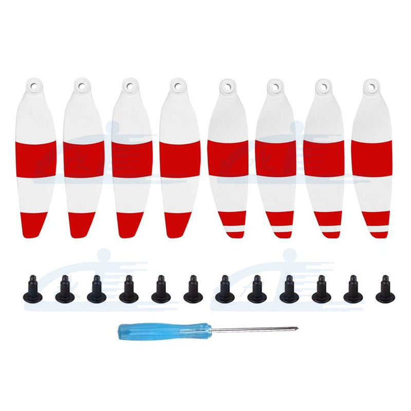 8pcs Low Noise Propellers Blades Props Set White & Red For DJI Mini SE Drone