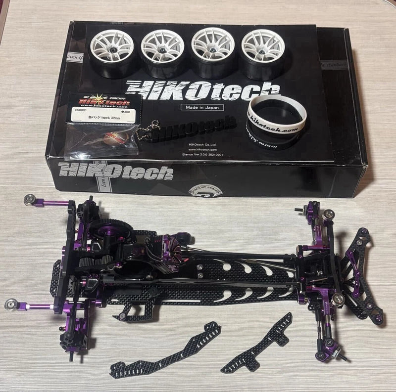 Hikoteck Bianca 2.0 YD-2SX2 Purple 1/10 RC Drift Car Converted Overdose Parts Converter