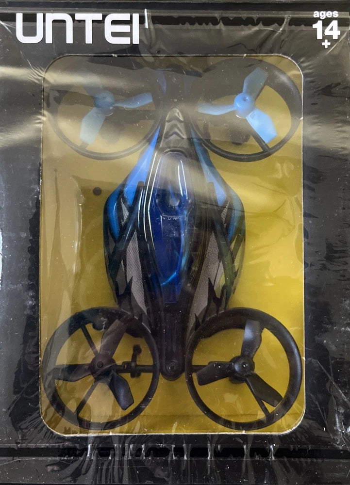 UNTEI blue mini drone with propeller guards