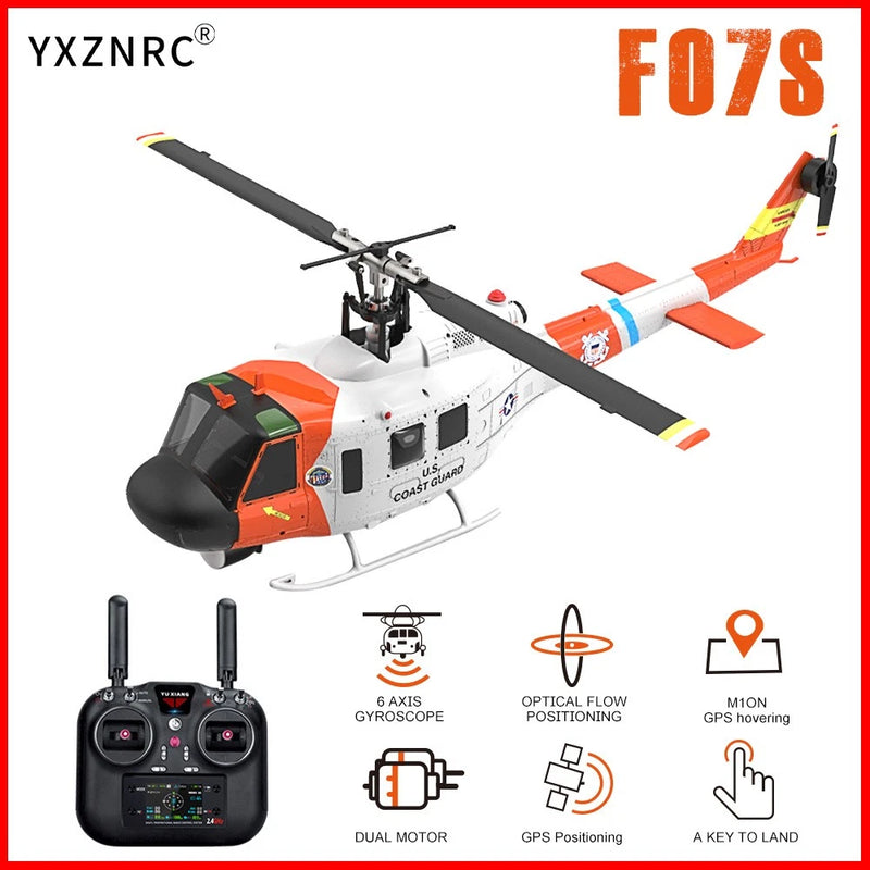 YUXIANG F07S UH-1 RC Helicopter 9CH GPS 6 Axis Gyro 1/34 Remote Control Aircraft