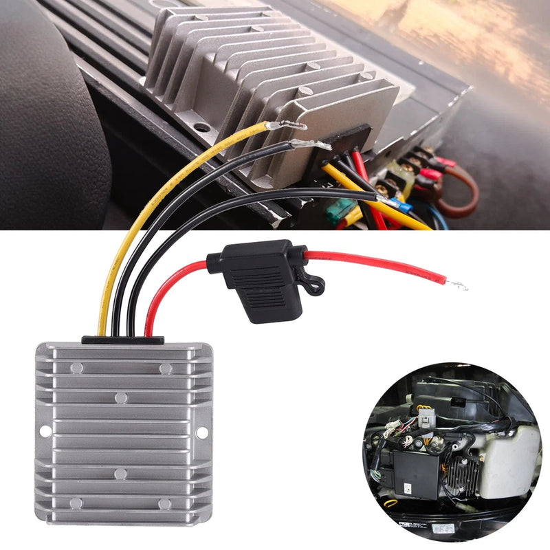 DC-DC Power Converter Step Down 17-60V to 12V 20A Voltage Regulator With Fuse