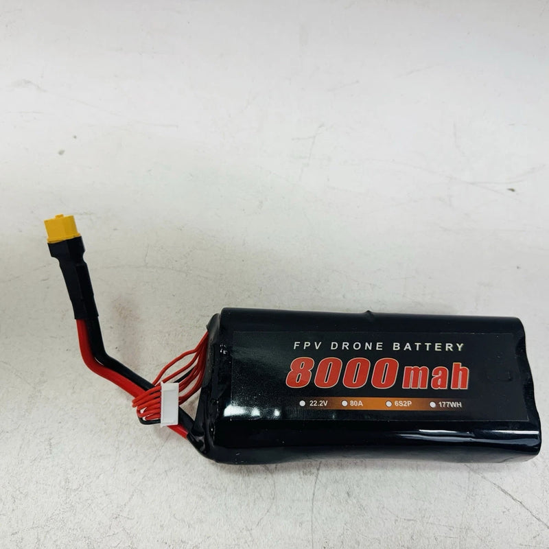 NEW FPV Drone Battery 8000mAh 22.2V 80A 6S2P 177Wh