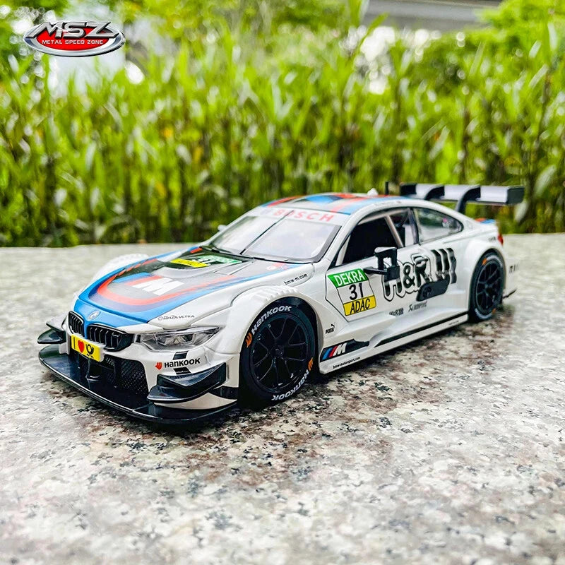 1:24  M4 DTM racing alloy model toy car diecast sound light pull back vehicle