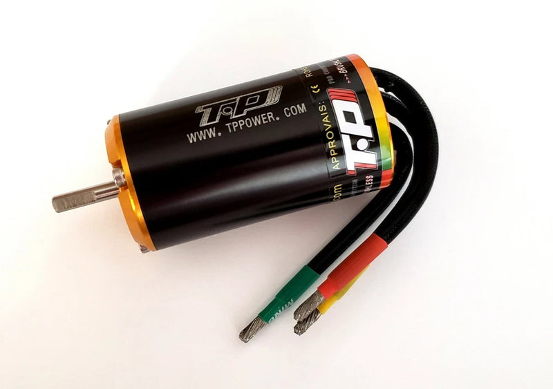 TP Power brushless motor with 5mm shaft and wire leads, vented end cap