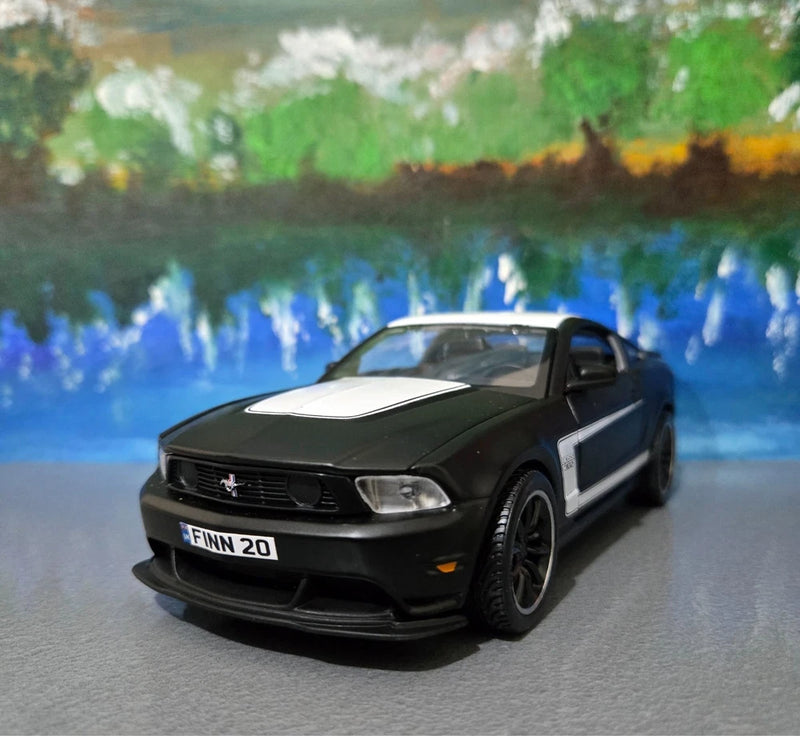 Personalised Name Ford Mustang Boss 302 1:24 Matt Black Diecast Model toy Car