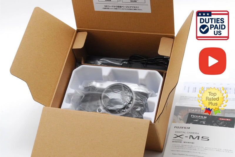 Fujifilm X-M5 Mirrorless Camera Body silver 26.1MP New Unused in Box From Japan