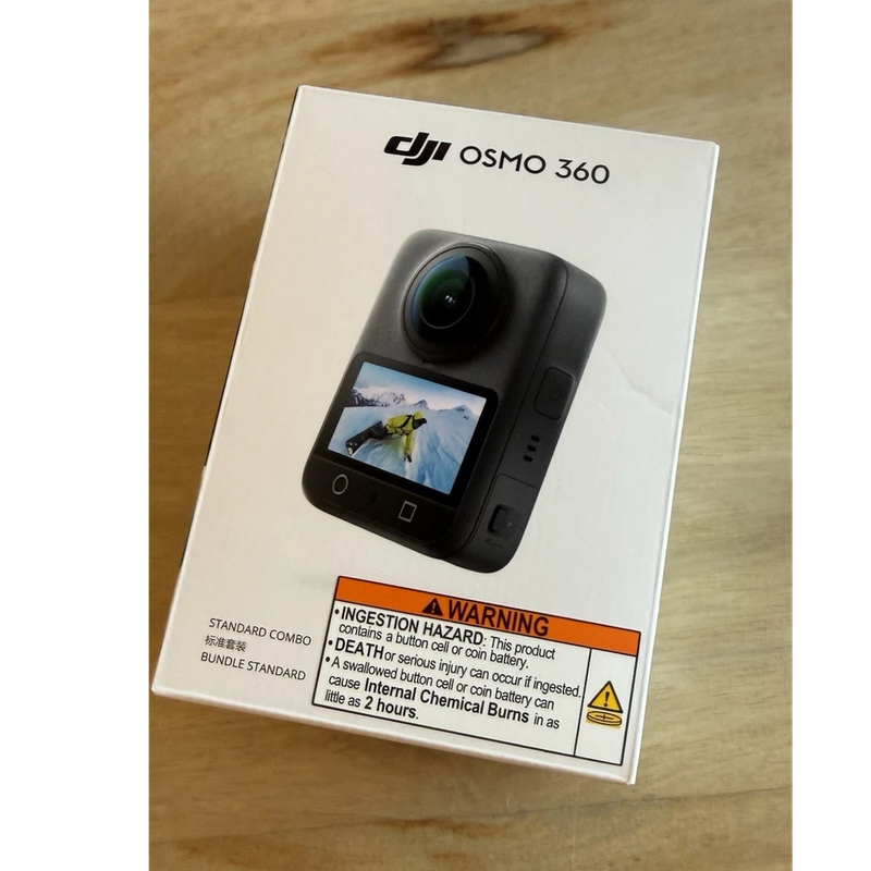 DJI Osmo 360 Action Camera 120MP, Black, USB-C, 360 Degree, 10-bit, D-Log M