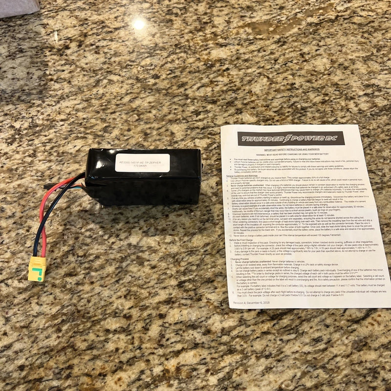 ThunderPower 14s 3300mah lipo 170.94Wh Battery - New!