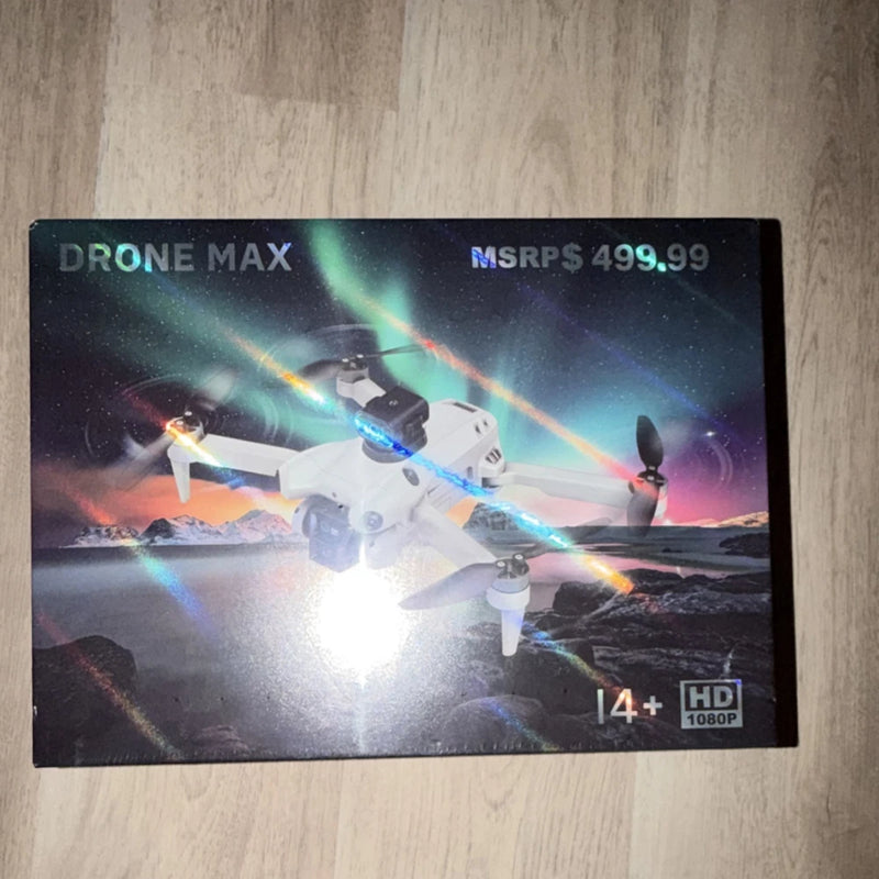 White foldable quadcopter drone with HD 1080P camera, obstacle avoidance
