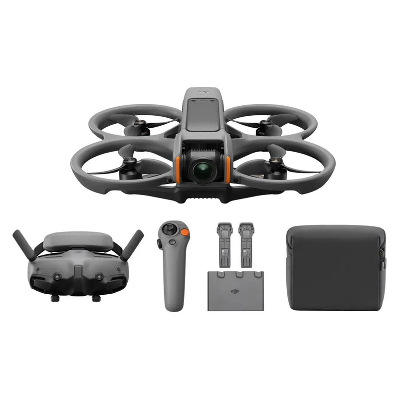 DJI Avata 2 Fly More Combo drone with 3 batteries, controller, and carrying case
