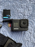 GoPro Hero 8 Black camera w/ head mount, Water proof, comes with Battery + Sim
