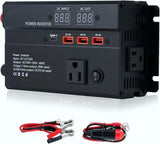600W Car Power Inverter, 12V/24V Car Plug Adapter Outlet Converter BLACK - NEW!