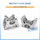 Metal motor mounting bracket base with triangular reinforcement and bolt holes, silver