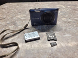 FUJIFILM FinePix JX665 16.2MP Digital Camera ¨C Blue ¨C battery sd card