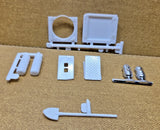 Ford LNT 8000 RADIATOR, BATTERY BOX, AIR & OIL  TANKS 1:25 AMT NEW Model PARTS Battery