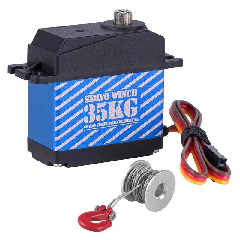 35KG Digital Servo 360?? Waterproof Winch Line Hook for RC Car Ship Truck Robot