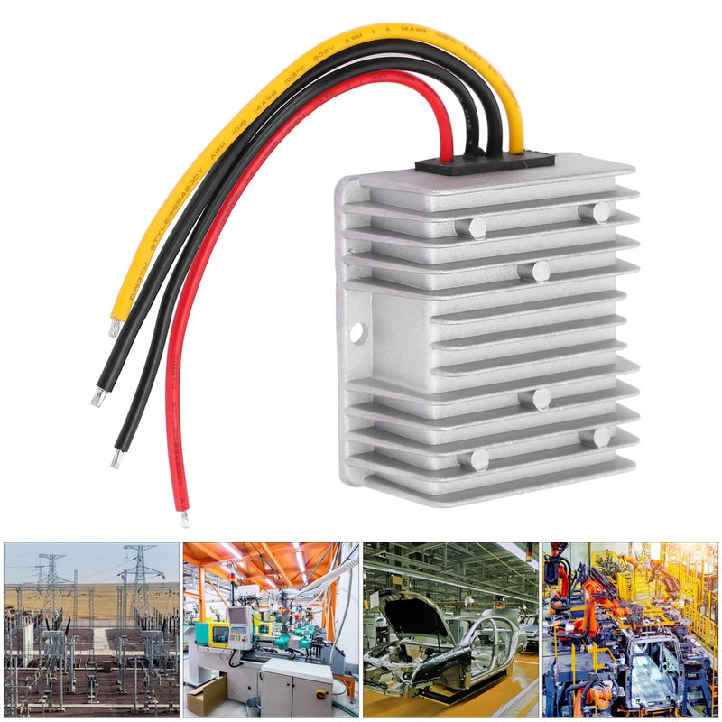Power Converter 24V To 13.8V 15A DCDC Waterproof Module Aluminum Alloy