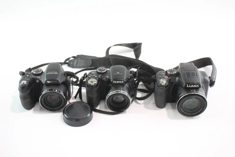 Vintage Digital Bridge Cameras Working Inc Panasonic Lumix, Fujifilm Finepix x 3