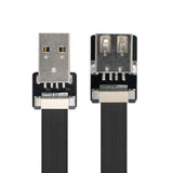 CABLECY USB 2.0 Type-A Male to Female Extension Data Flat Slim FPC Cable for FPV