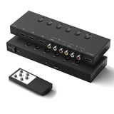 5In to 1Out HDMI/AV Switch (2 AV Input+3 HDMI 2.0 Inputs) RCA to HDMI Convert...